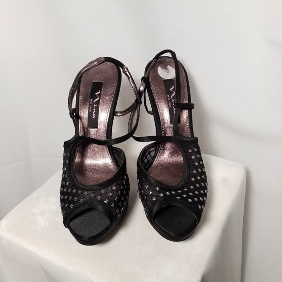 Nina (NWOT) platform black heels - Picture 2 of 8